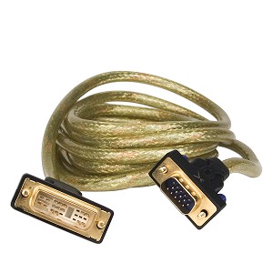 10' GoldX PlusSeries DVI-A(M) to VGA(M) Video Cable w/24K Gold
